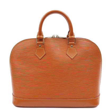 Louis Vuitton Top Handle Alma MM in Brown, Epi Leather — Back View