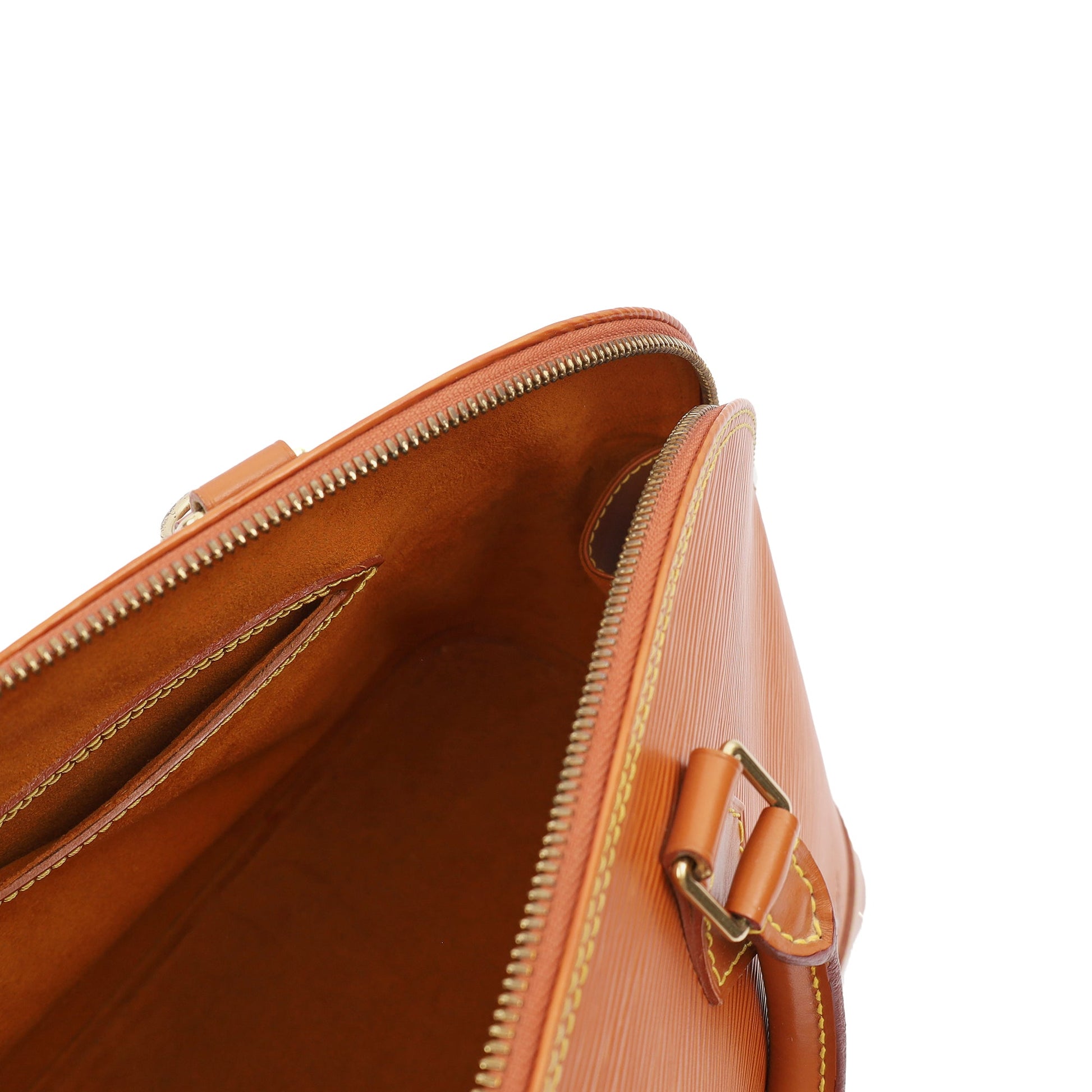 Louis Vuitton Top Handle Alma MM in Brown, Epi Leather — Alternate View 11