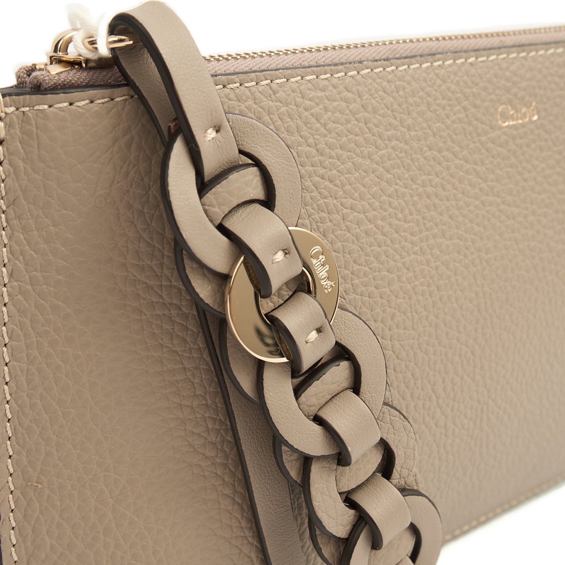 Chloe Clutch Clutch in Grey, Calfskin Leather — Alternate View 17