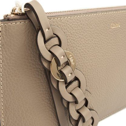 Chloe Clutch Clutch in Grey, Calfskin Leather — Alternate View 17