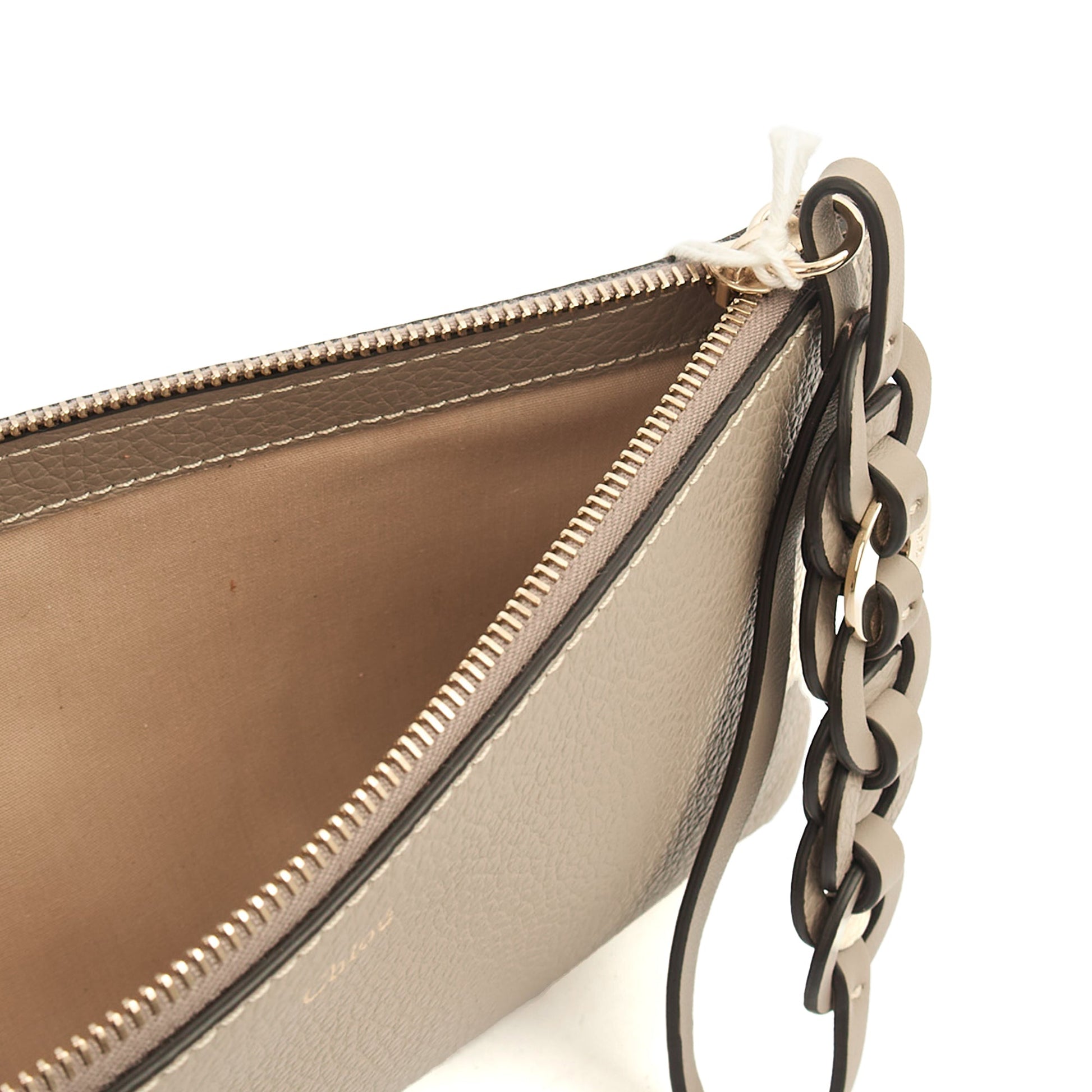 Chloe Clutch Clutch in Grey, Calfskin Leather — Alternate View 16