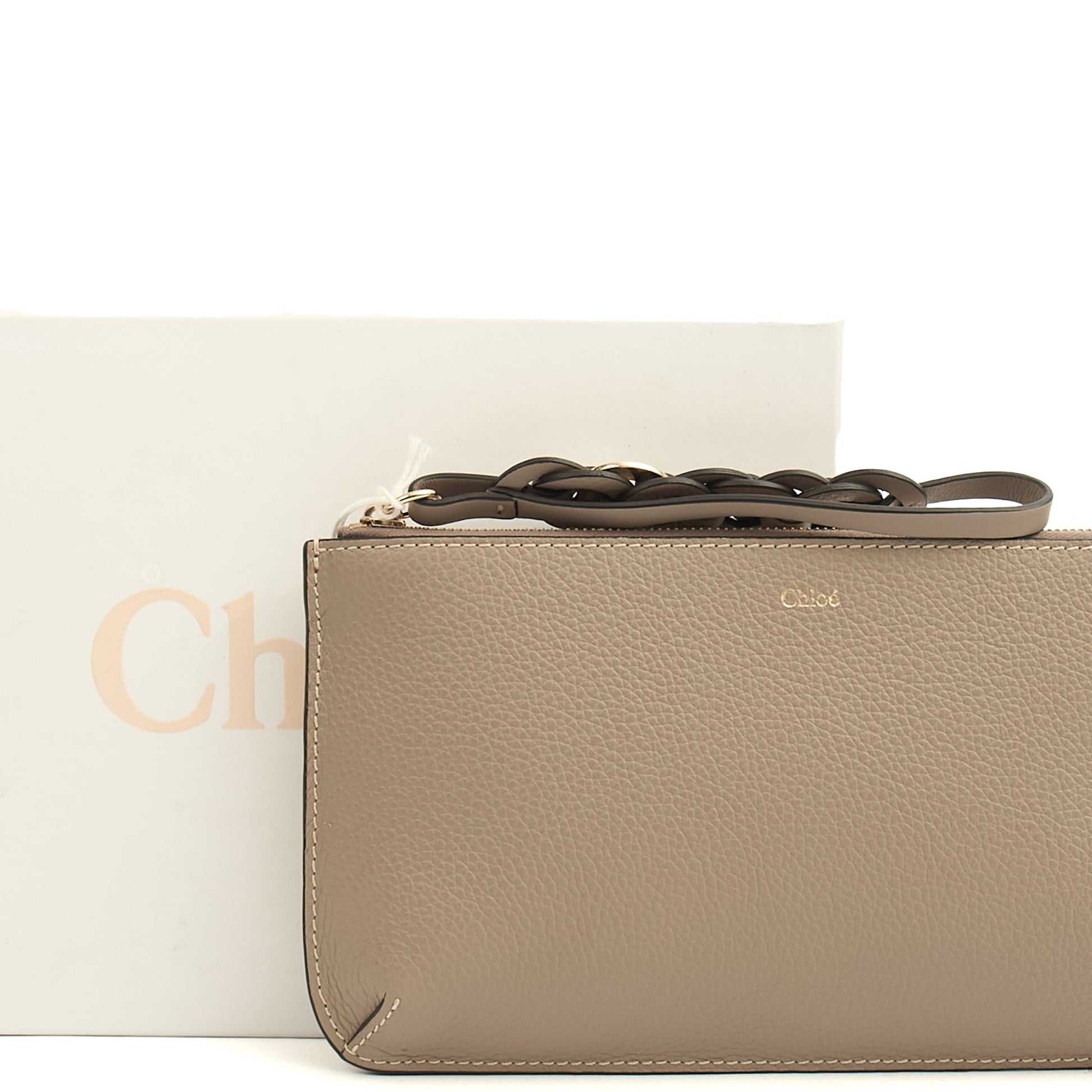 Chloe Clutch Clutch in Grey, Calfskin Leather — Alternate View 18