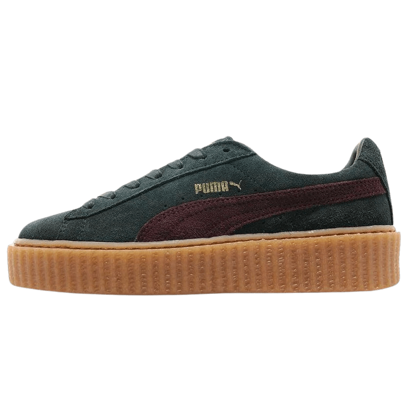 PUMA x Rihanna Suede Creepers Bordeaux Green — UK 3 | EU 35.5 | US 5.5 — Front View