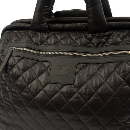 Chanel Wheeled Coco Cocoon in Black, Fabric — Alternate View 12
