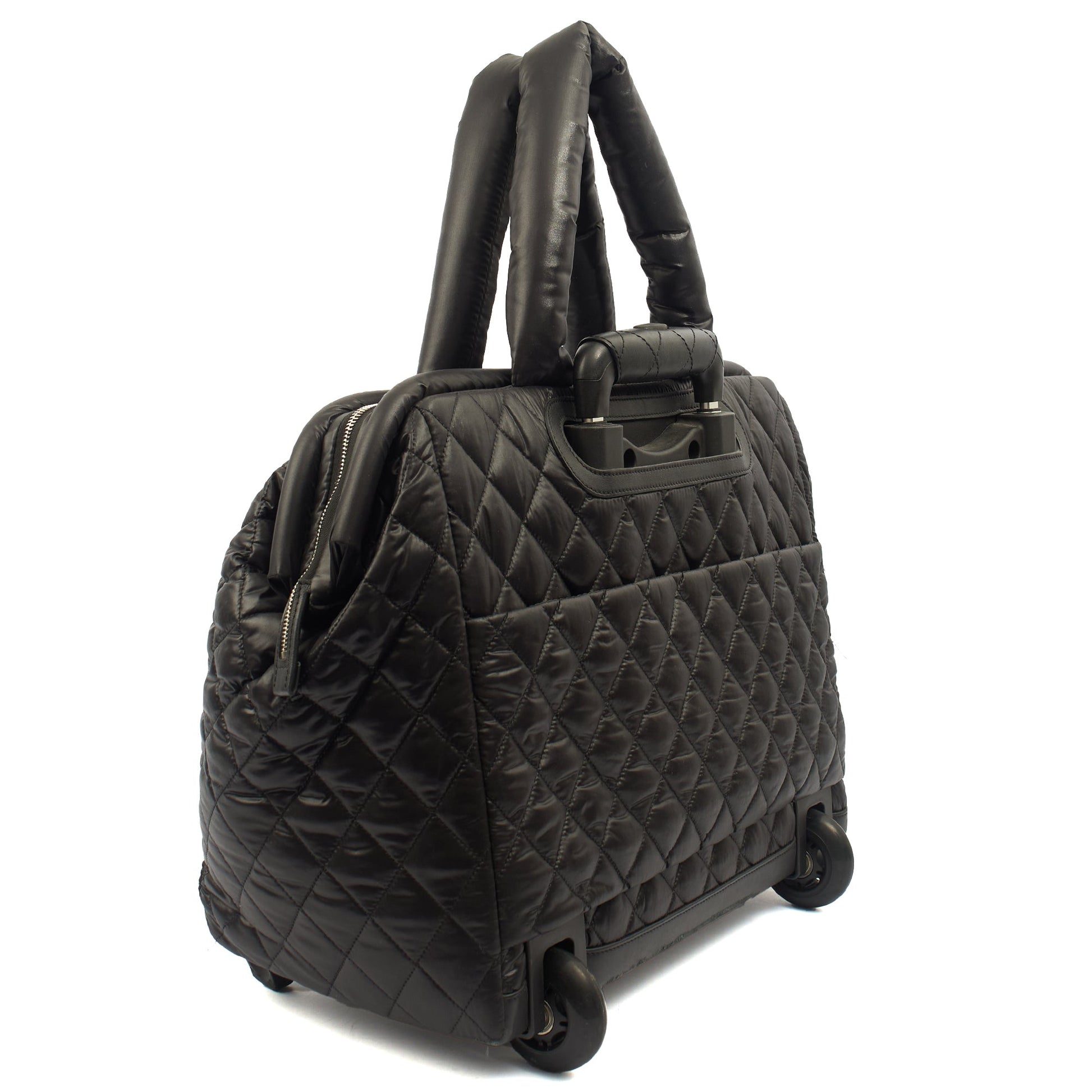 Chanel Wheeled Coco Cocoon in Black, Fabric — Alternate View 8
