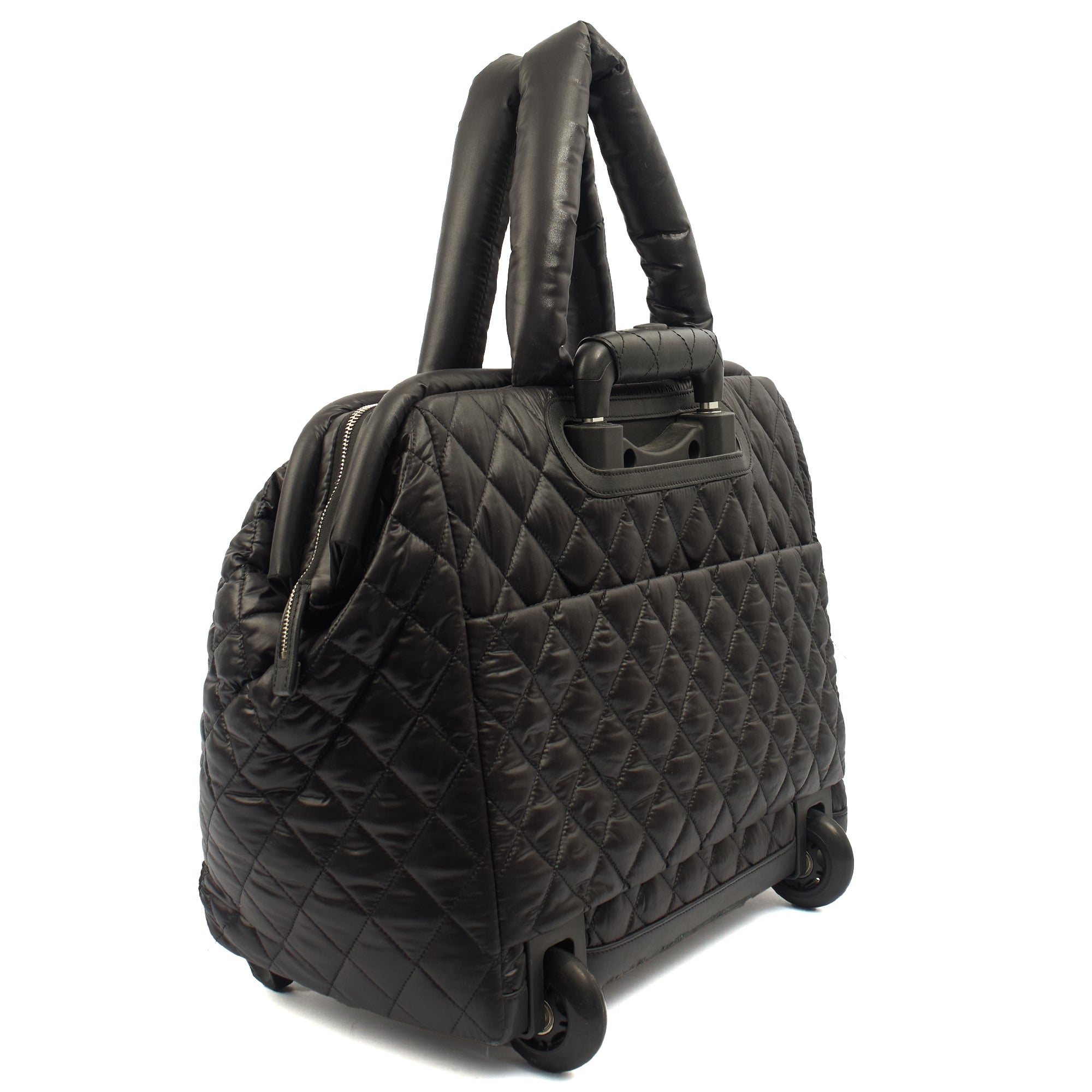 Chanel Wheeled Coco Cocoon in Black, Fabric — Alternate View 8