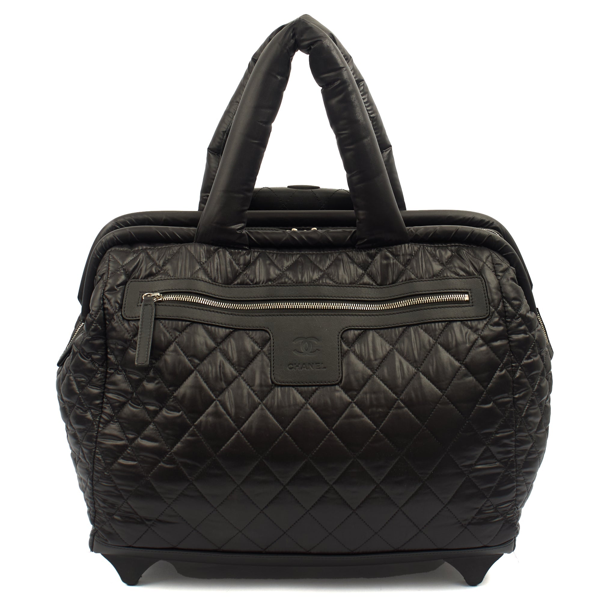 Chanel Wheeled Coco Cocoon in Black, Fabric — Alternate View 7