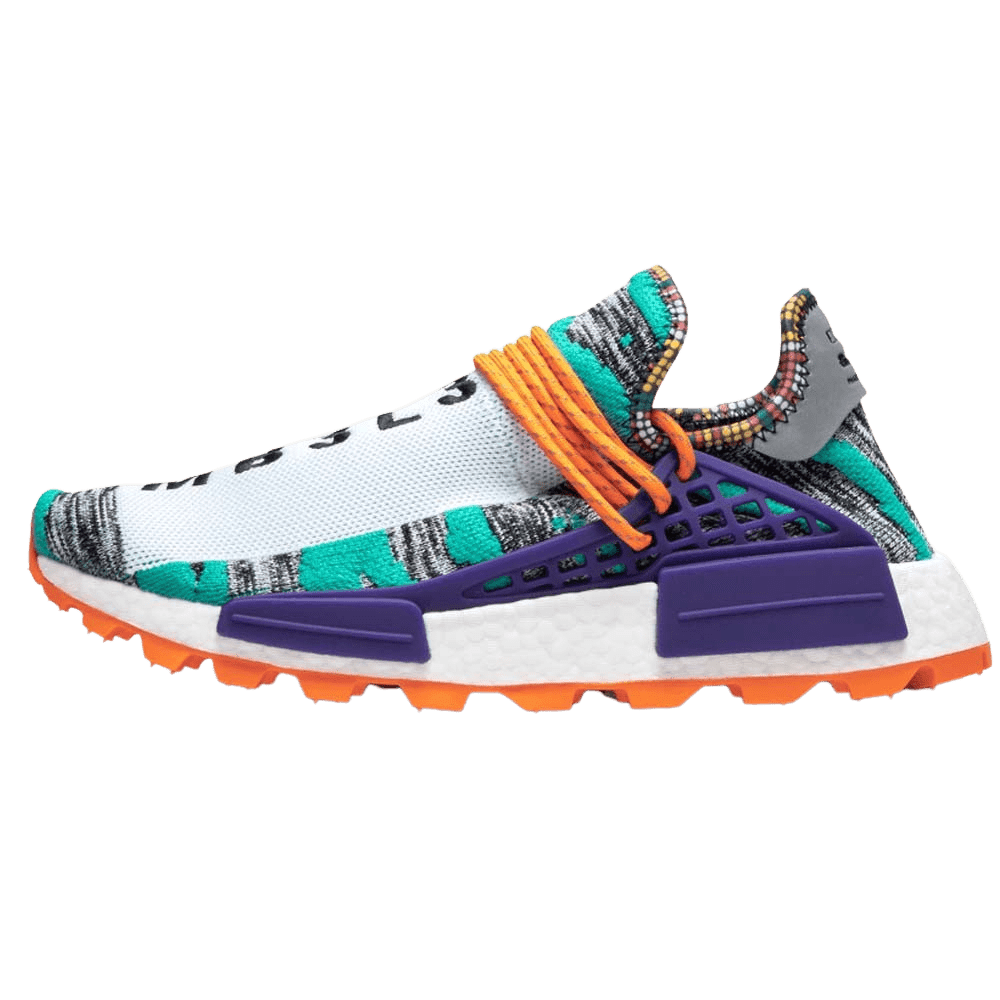 Pharrell x adidas Afro NMD Hu Pack Aqua Multi — UK 3.5 | EU 36 | US 4 — Front View