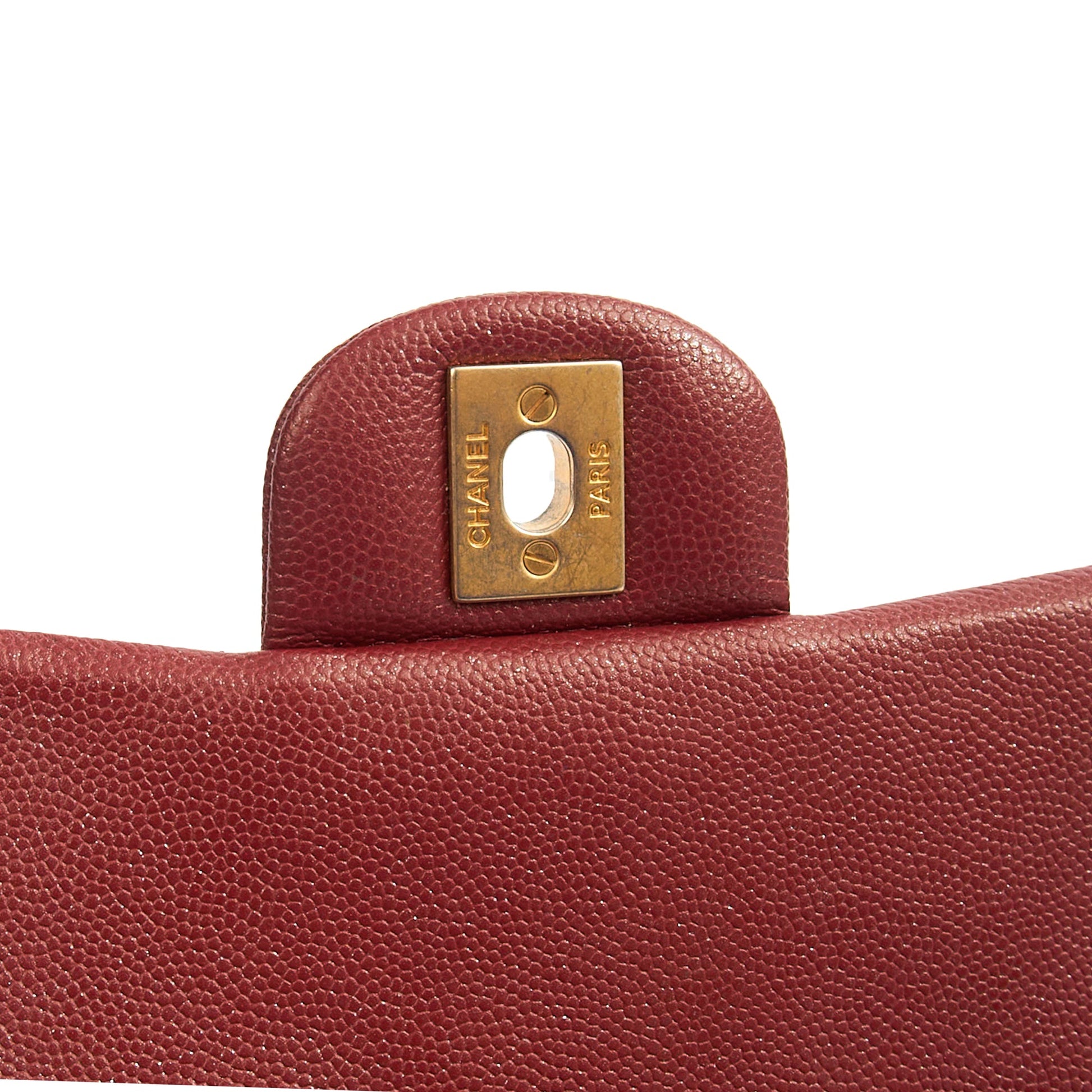 Chanel Mini Bag Classic - Mini (Rectangular) in Red, Caviar Leather — Alternate View 9