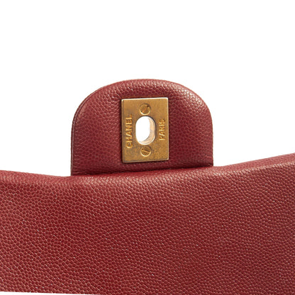 Chanel Mini Bag Classic - Mini (Rectangular) in Red, Caviar Leather — Alternate View 9