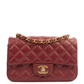 Chanel Mini Bag Classic - Mini (Rectangular) in Red, Caviar Leather — Front View