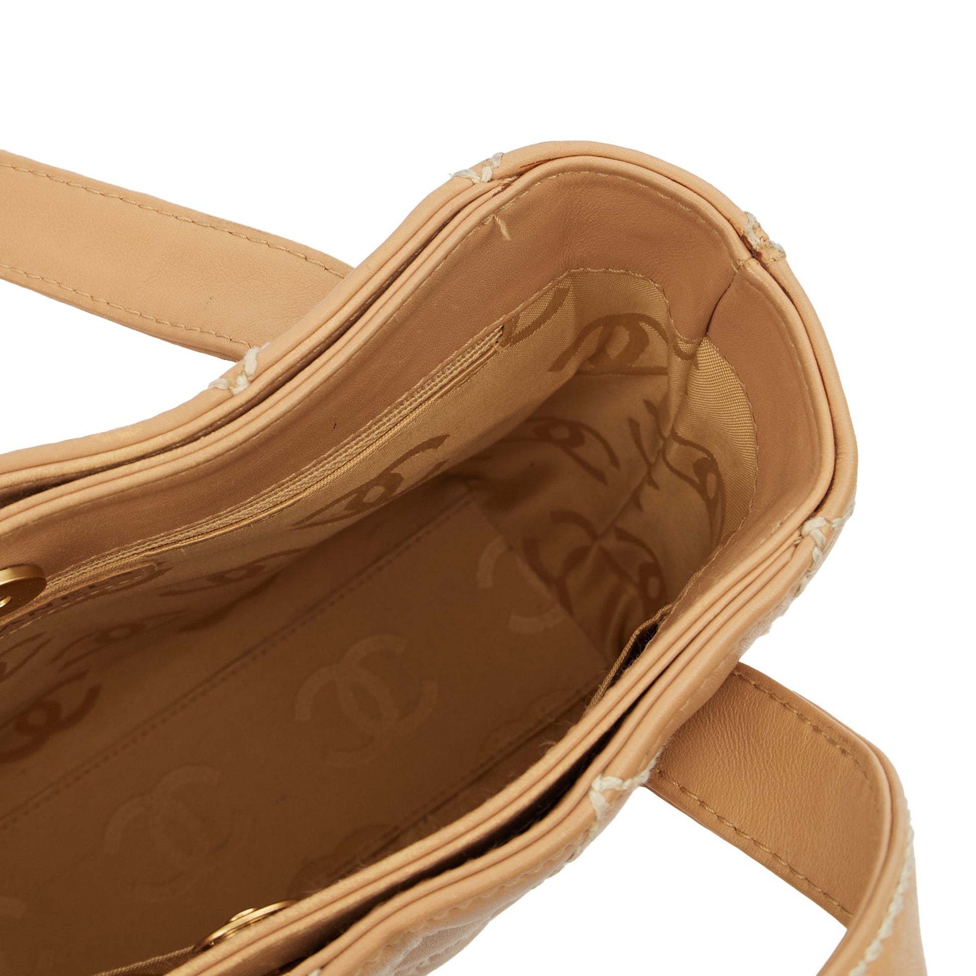 Chanel Tote Tote in Neutral, Calfskin Leather — Alternate View 26