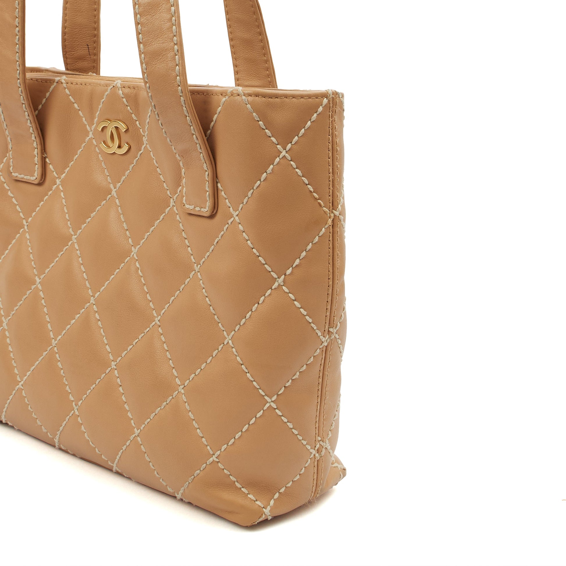 Chanel Tote Tote in Neutral, Calfskin Leather — Alternate View 7