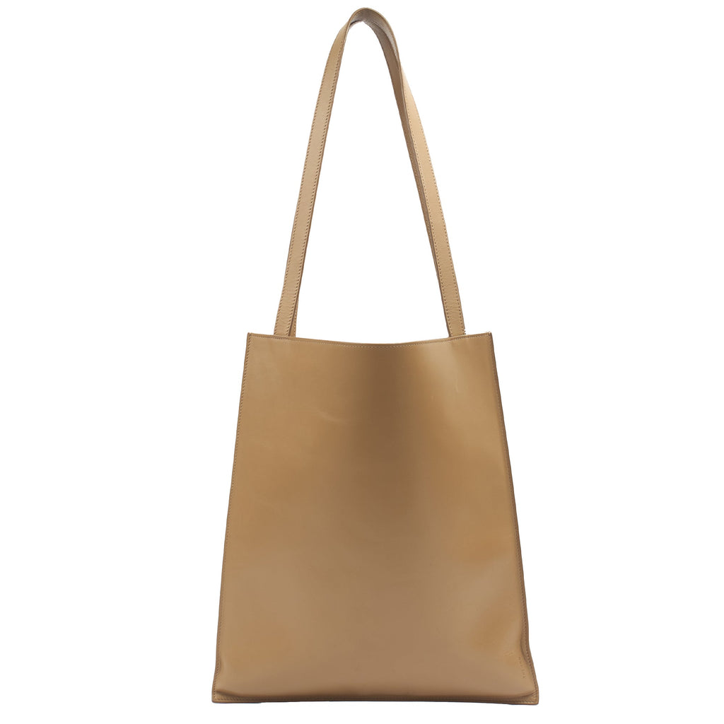The Row Tote Flat Leather Tote in Brown, Leather — Alternate View 7
