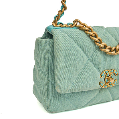 Chanel Cross Body Chanel 19 in Blue, Canvas — Lifestyle View