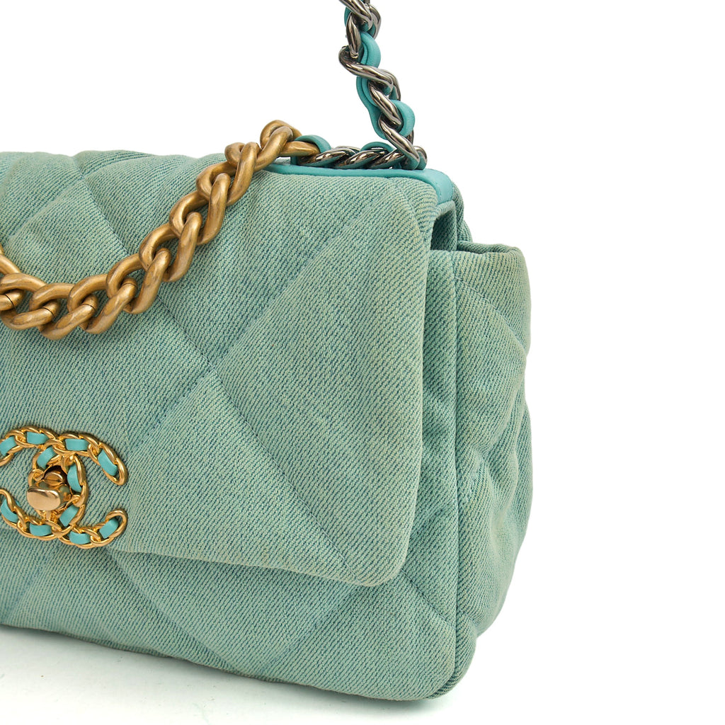 Chanel Cross Body Chanel 19 in Blue, Canvas — Alternate View 8