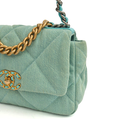 Chanel Cross Body Chanel 19 in Blue, Canvas — Alternate View 8
