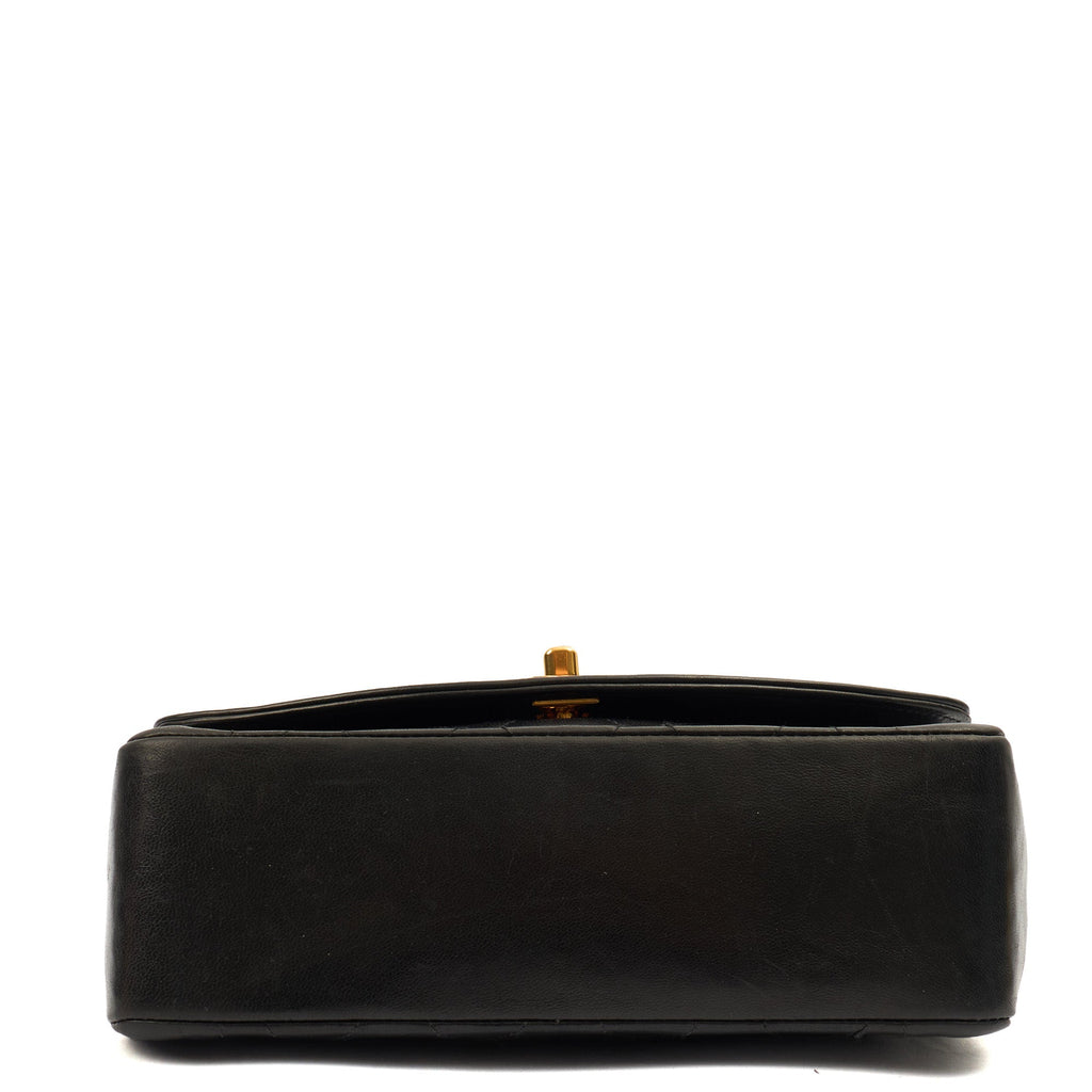 Chanel Cross Body Diana - Small in Black, Lambskin Leather — Detail View