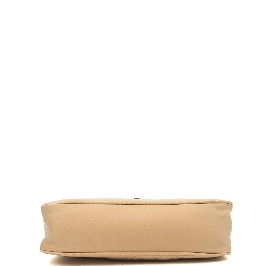 Prada Shoulder Bag Re-edition 2000 Nylon Mini Bag in Neutral, Nylon — Top View