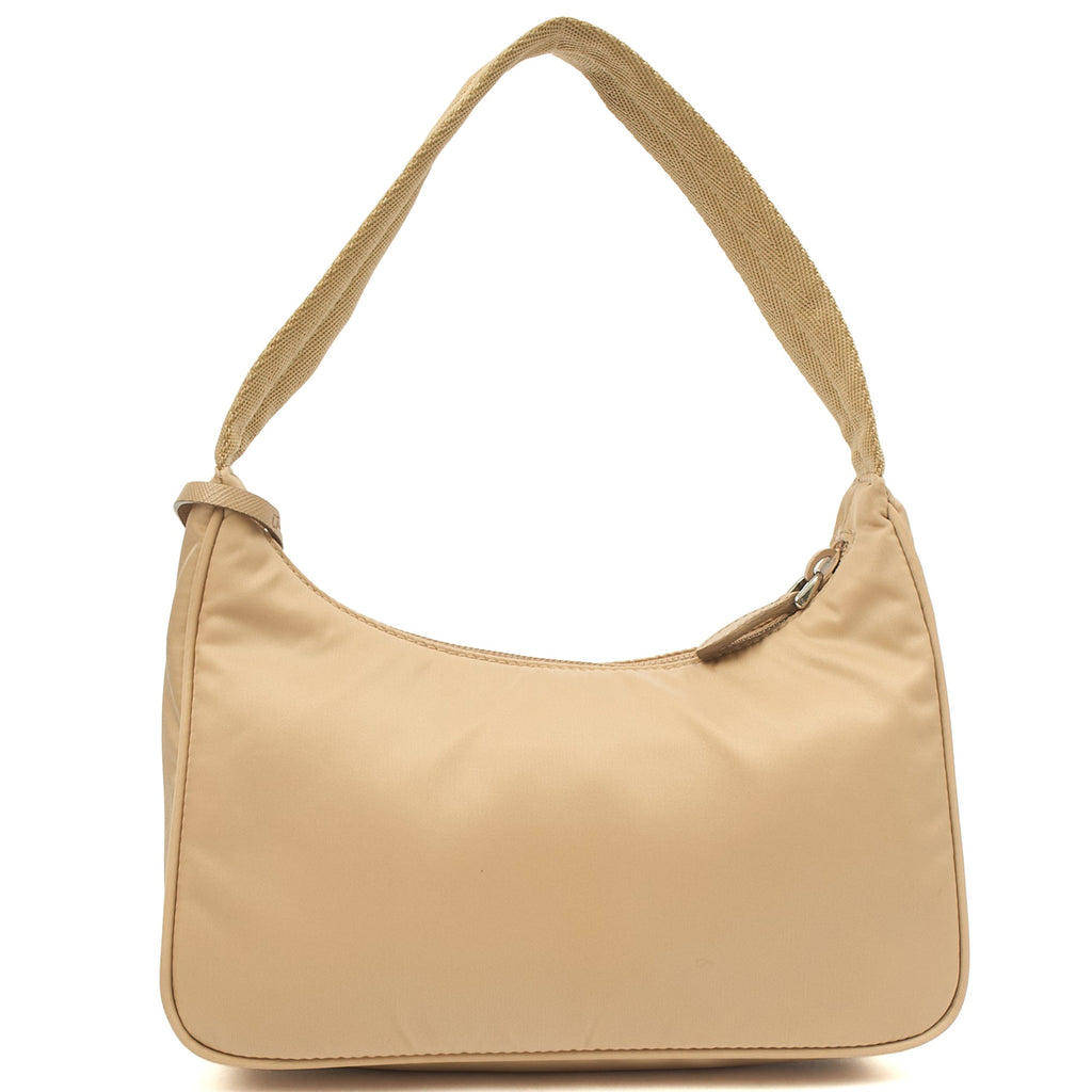 Prada Shoulder Bag Re-edition 2000 Nylon Mini Bag in Neutral, Nylon — Alternate View 15