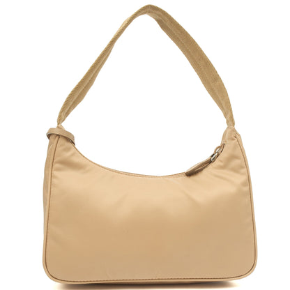 Prada Shoulder Bag Re-edition 2000 Nylon Mini Bag in Neutral, Nylon — Alternate View 15
