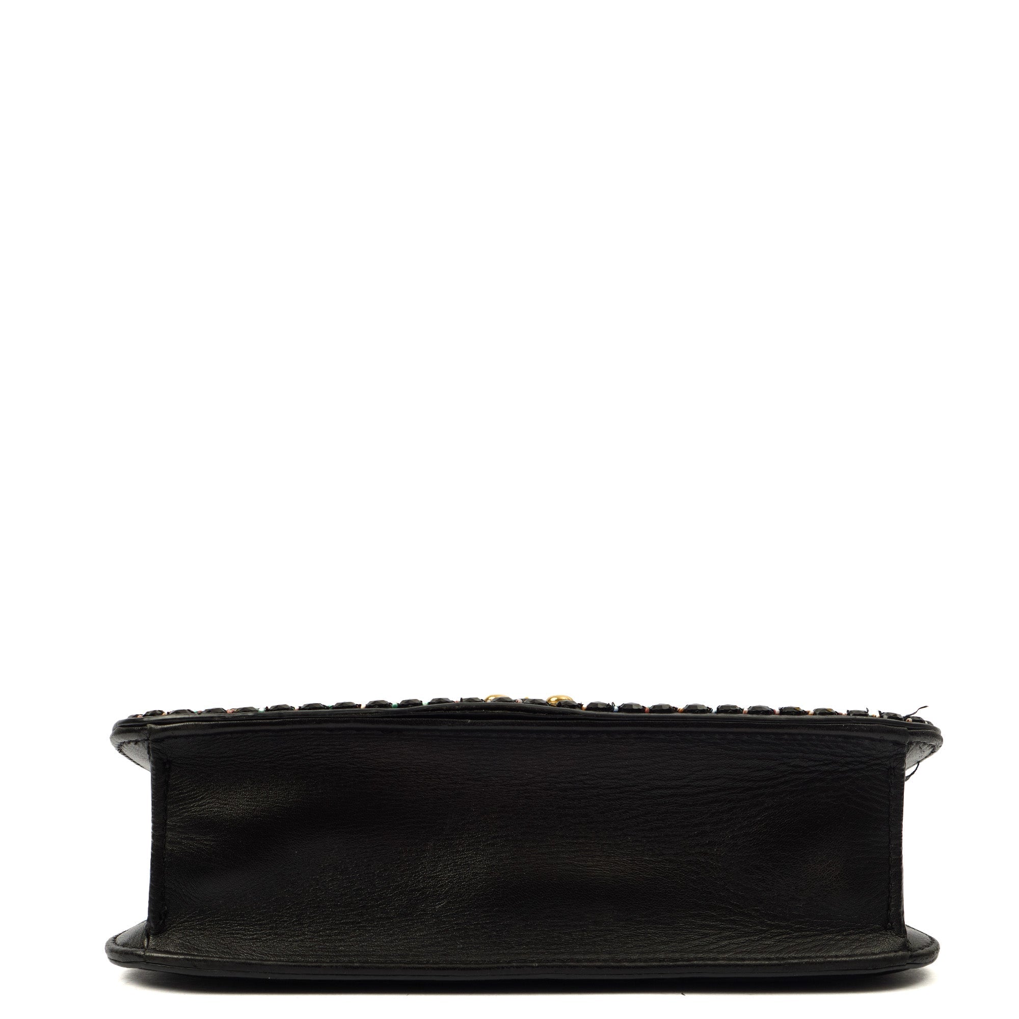 Valentino Shoulder Bag Glam Lock - Medium in Black, Calfskin — Top View