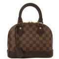 Louis Vuitton Cross Body Alma BB in Damier Ebene, Canvas — Front View