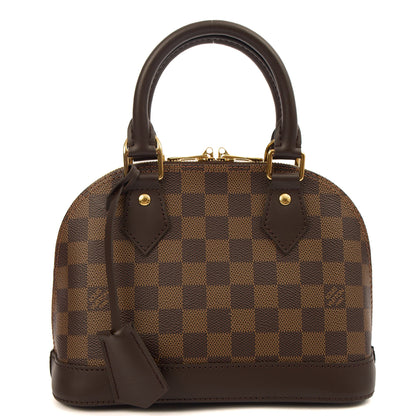 Louis Vuitton Cross Body Alma BB in Damier Ebene, Canvas — Front View