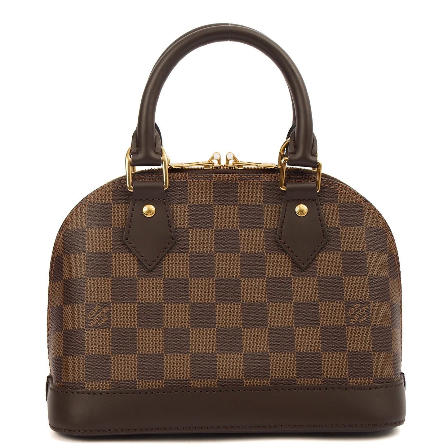 Louis Vuitton Cross Body Alma BB in Damier Ebene, Canvas — Top View