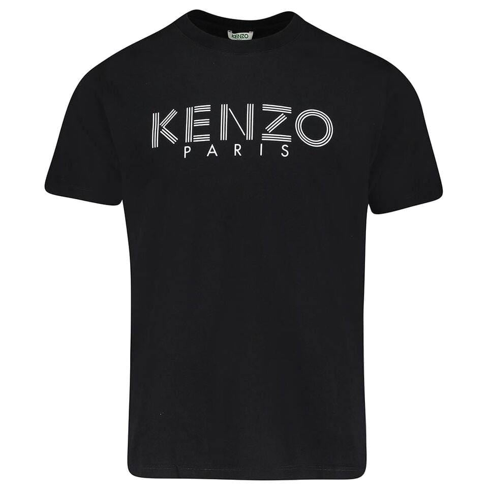 Kenzo Paris Logo Print T-Shirt "Black" — XXS — Front View