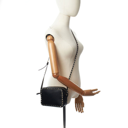 Valentino Cross Body Rockstud Crossbody Bag - Small in Black, Calfskin — Alternate View 7