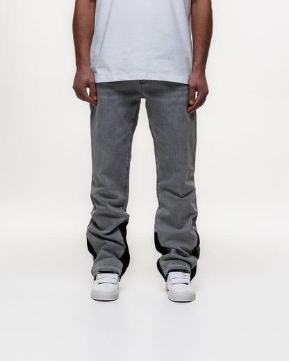 Magiri Pierre Flared Jeans 'Grey' — Grey — Size 28 — Top View