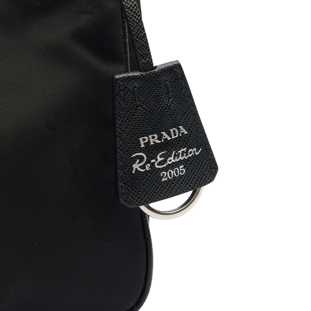Prada Shoulder Bag Re-Edition 2005 Re-Nylon Bag in Black, Nylon — Top View