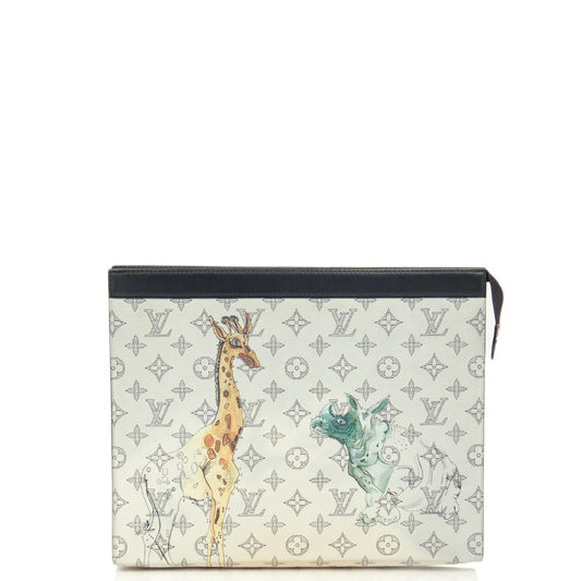 Louis Vuitton Savane Pochette Voyage MM in Multi, Leather — Front View