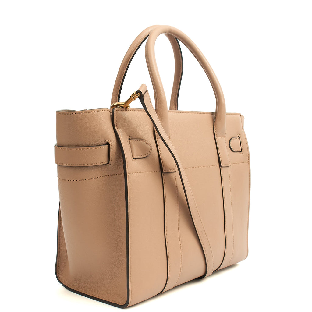 Mulberry Top Handle Zipped Bayswater in Rose Water, Leather — Side View