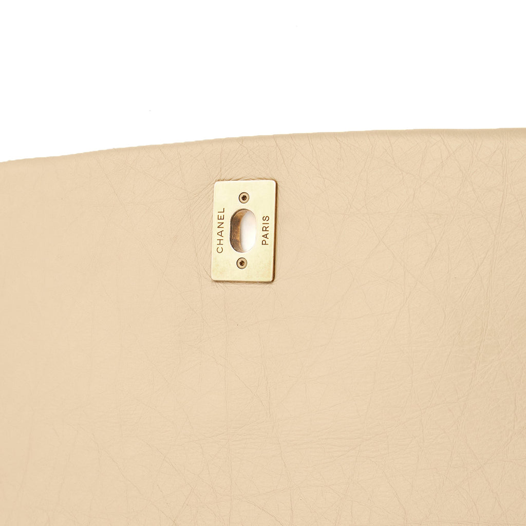 Chanel Shoulder Bag Chain Flap Bag in Neutral, Calfskin Leather — Alternate View 9