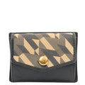 Mulberry Card Holder Wallet in Black M Jacquard, Calfskin Leather — Front View