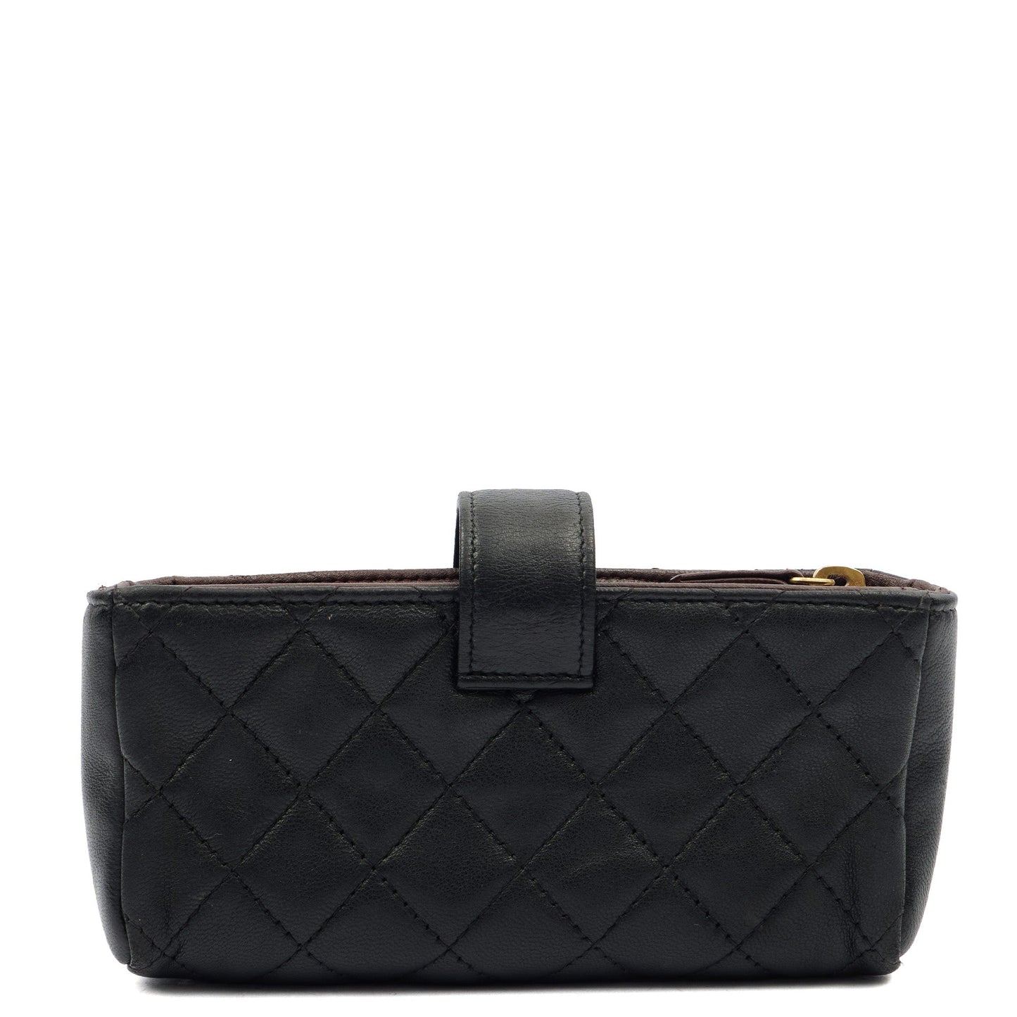Chanel Purse Quilted CC Cardholder in Black, Lambskin Leather — Alternate View 12