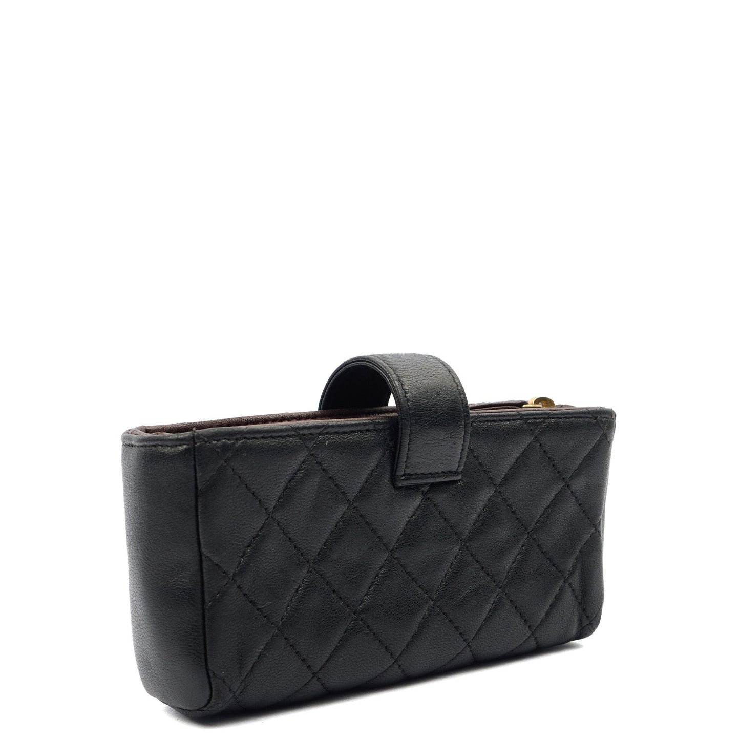 Chanel Purse Quilted CC Cardholder in Black, Lambskin Leather — Alternate View 11