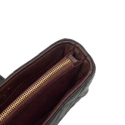Chanel Purse Quilted CC Cardholder in Black, Lambskin Leather — Alternate View 18