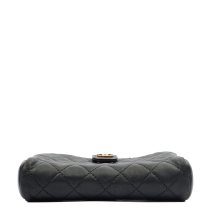 Chanel Purse Quilted CC Cardholder in Black, Lambskin Leather — Alternate View 13
