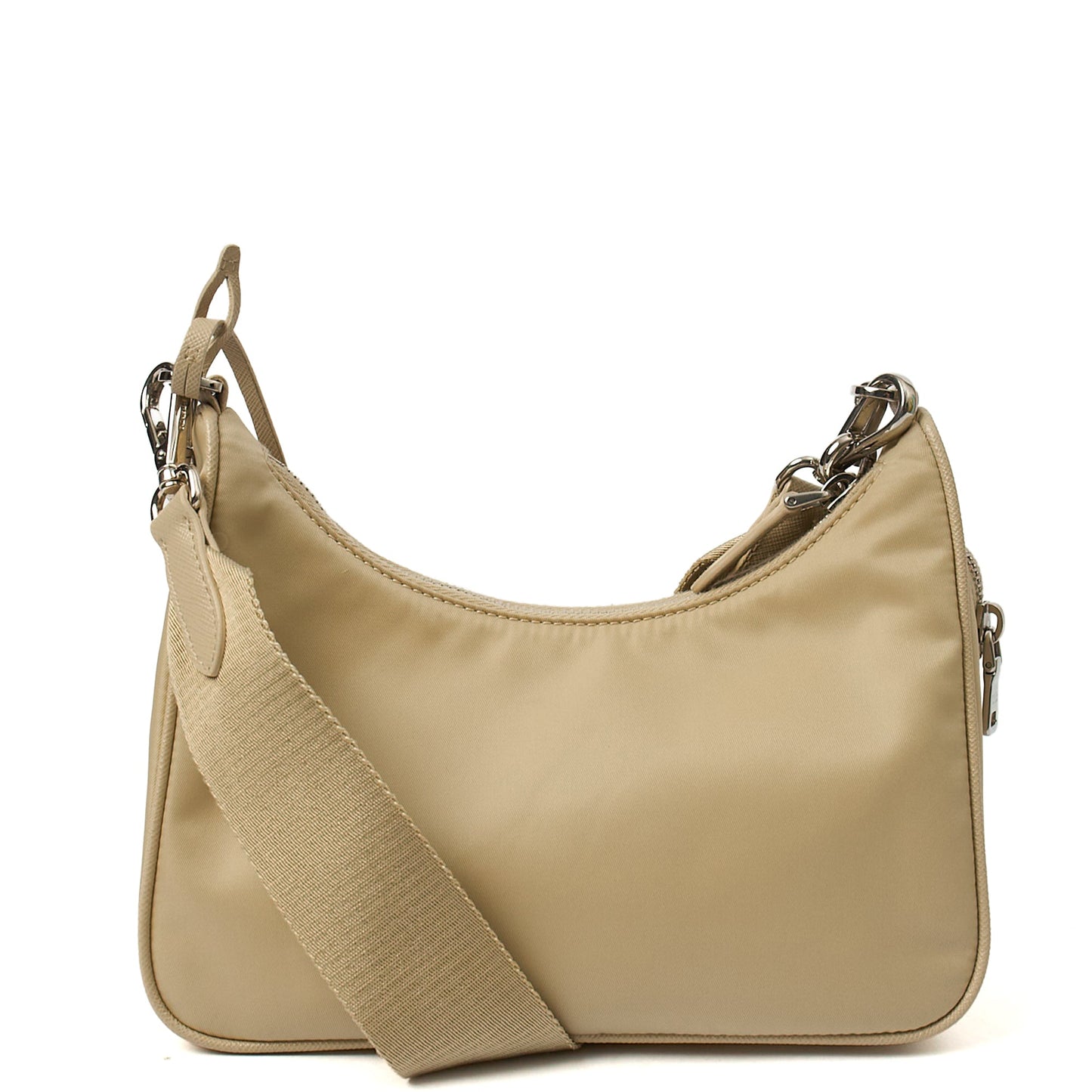 Prada Cross Body Re-Edition 2000 Shoulder Bag in Deserto, Nylon — Top View