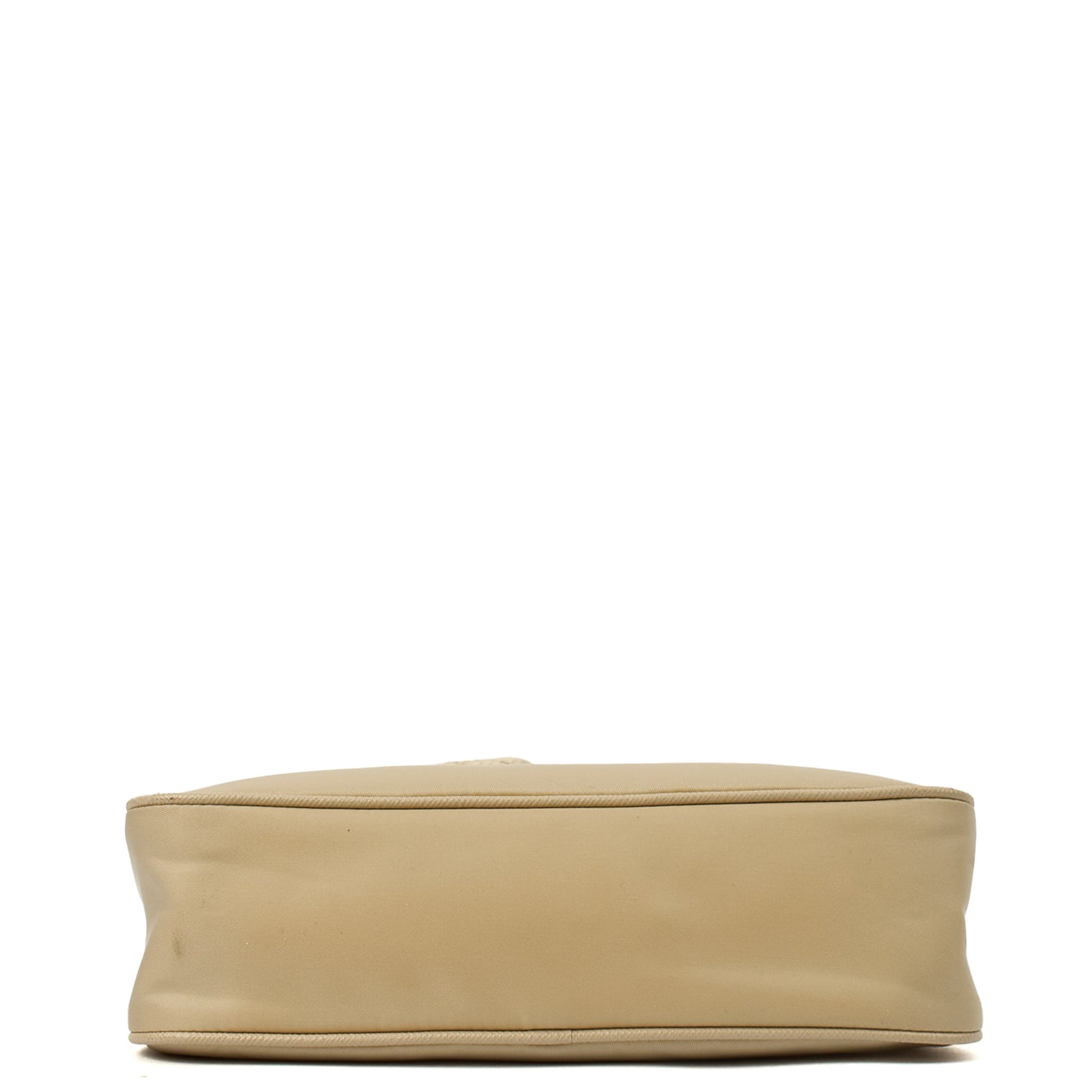 Prada Cross Body Re-Edition 2000 Shoulder Bag in Deserto, Nylon — Detail View