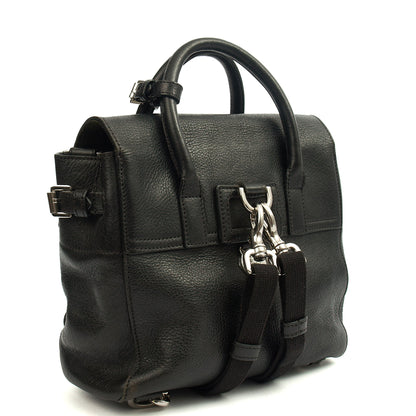 Mulberry Cross Body Cara Delevingne Backpack in Black, Calfskin Leather — Side View