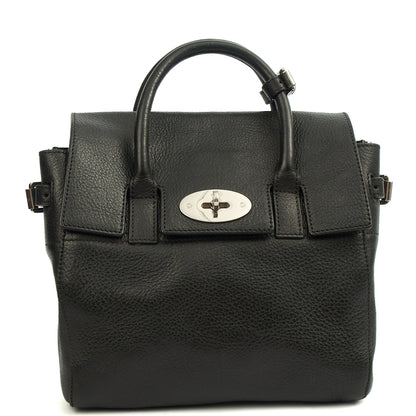 Mulberry Cross Body Cara Delevingne Backpack in Black, Calfskin Leather — Front View