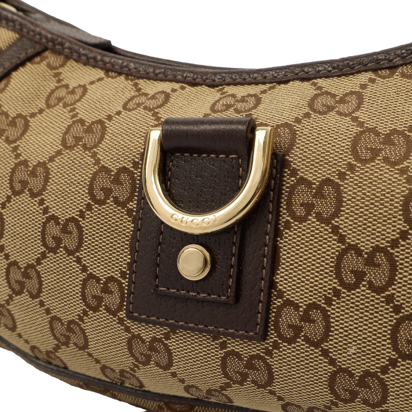 Gucci Shoulder Bag Pochette in Brown, GG Supreme Canvas — Lifestyle View
