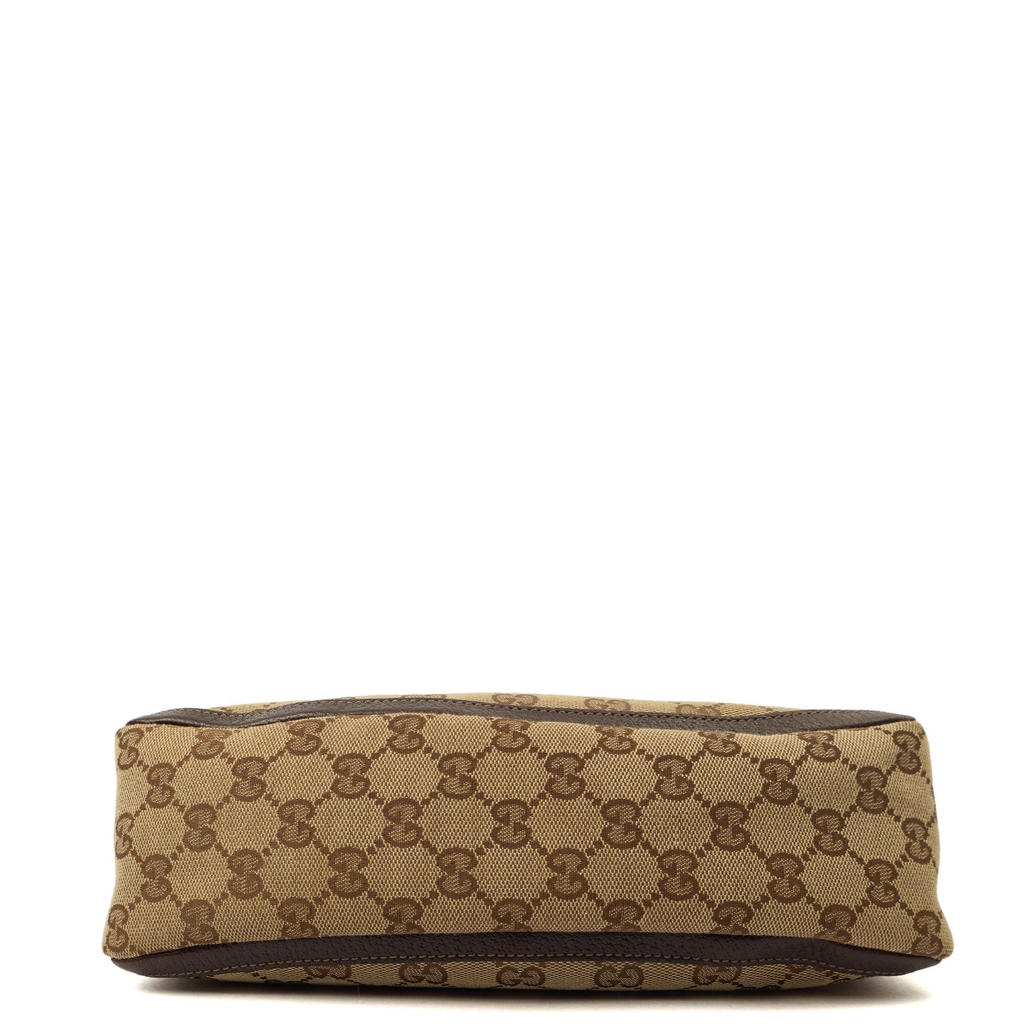 Gucci Shoulder Bag Pochette in Brown, GG Supreme Canvas — Top View