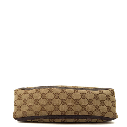 Gucci Shoulder Bag Pochette in Brown, GG Supreme Canvas — Top View