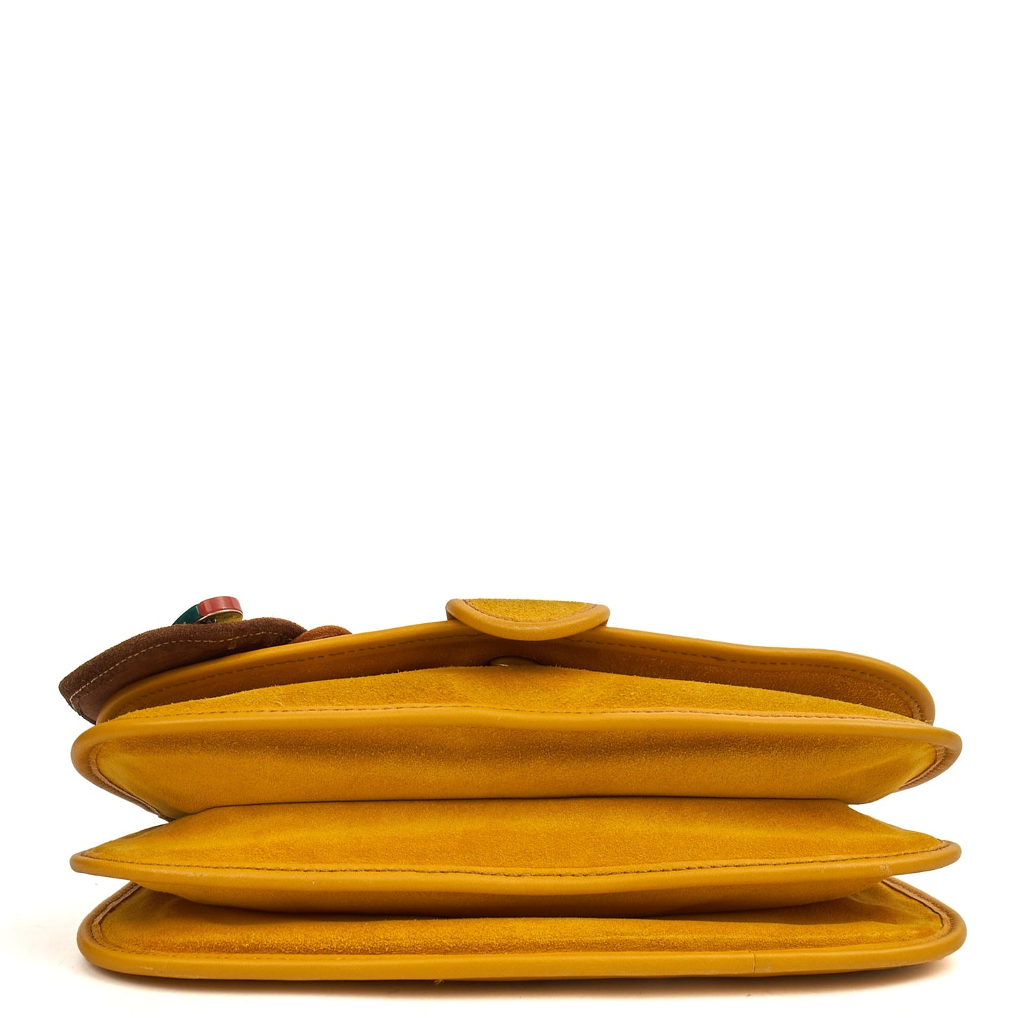 Miu Miu Crossbody in Yellow, Suede — Detail View