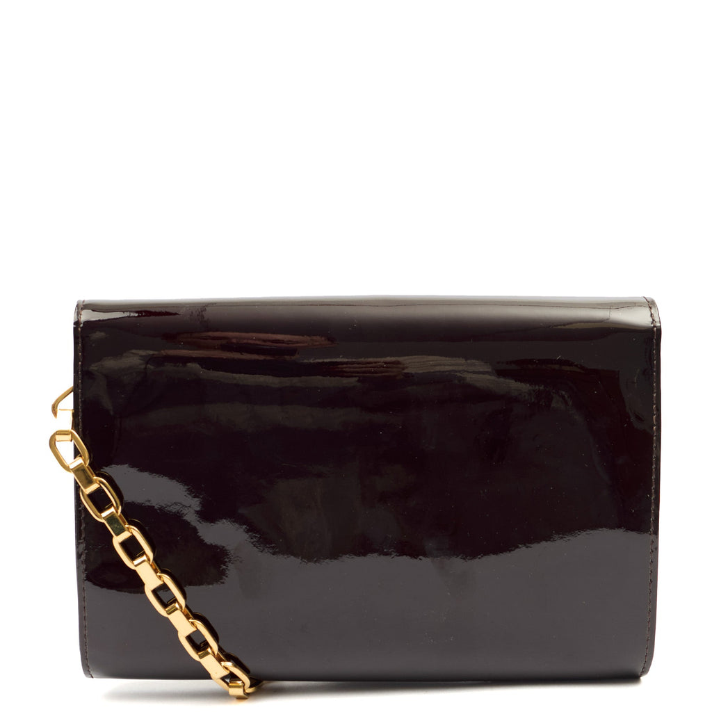 Louis Vuitton Shoulder Bag Chain Louise PM in Brown, Patent Leather — Alternate View 10